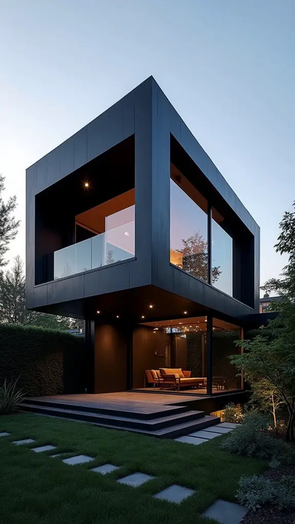futuristic black architectural design