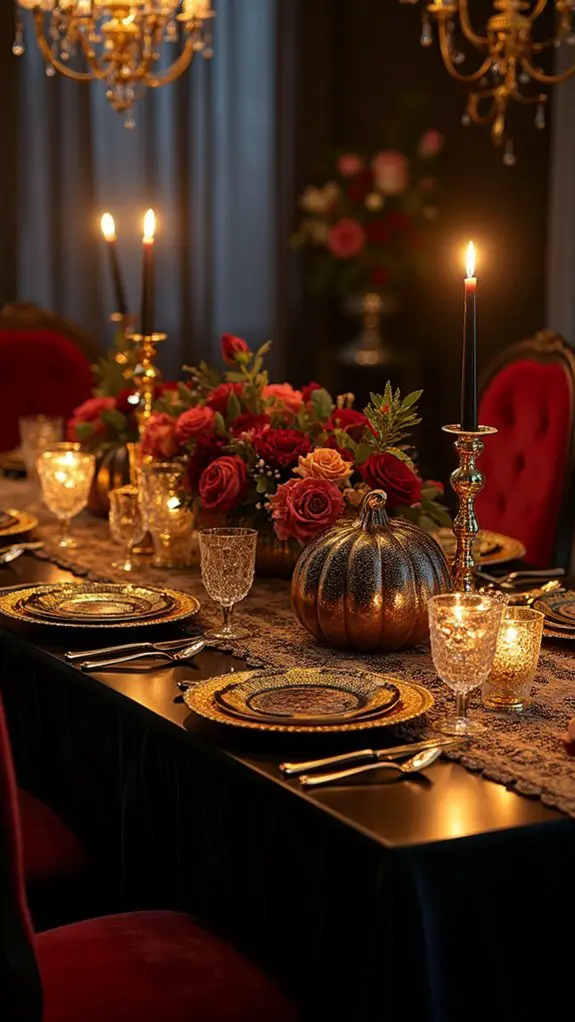 gilded halloween decor ideas