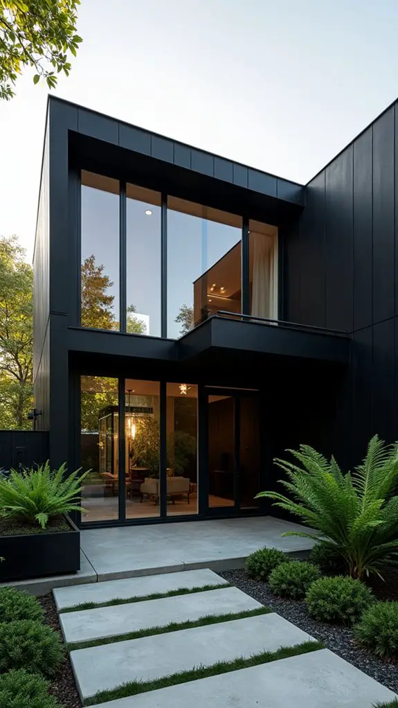 glass and black contrast