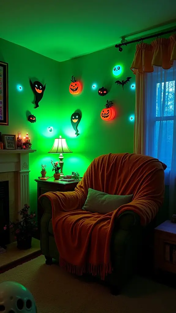glow in the dark halloween decor