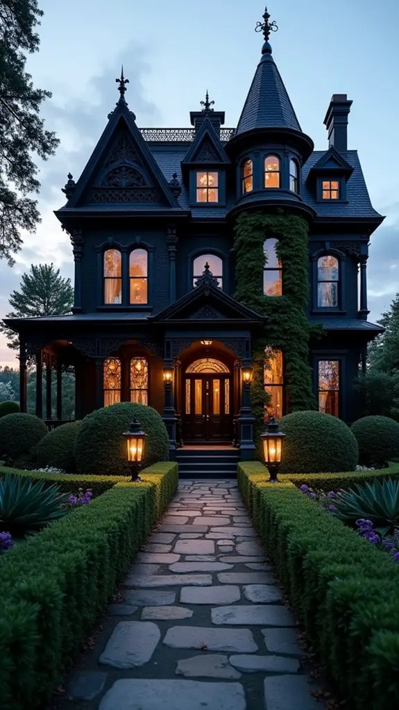 gothic landscaping enhances architecture