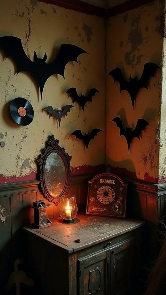 grunge bat wall decor