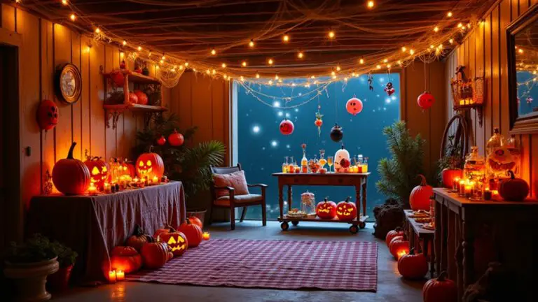 halloween garage party decor