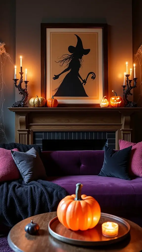 halloween themed artwork display