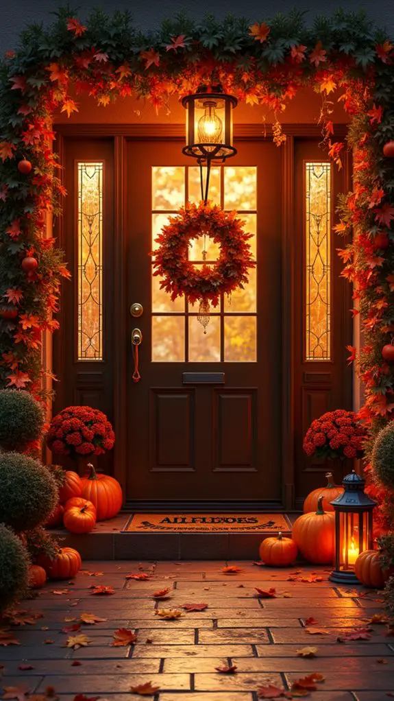 halloween themed entryway decorations
