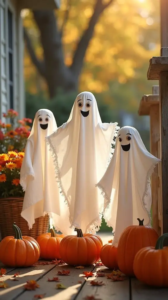 handcrafted ghosts from sheets