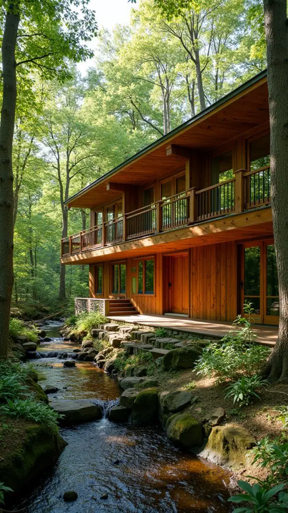 handcrafted woodwork enhances nature