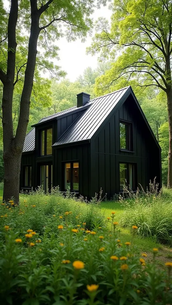 harmonious black house design
