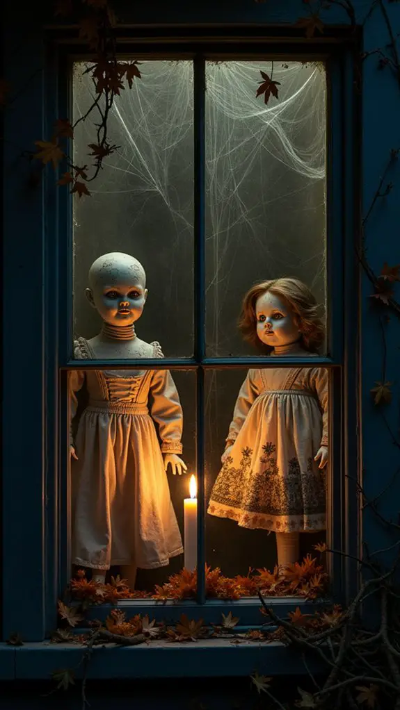 haunted dolls captivating window display