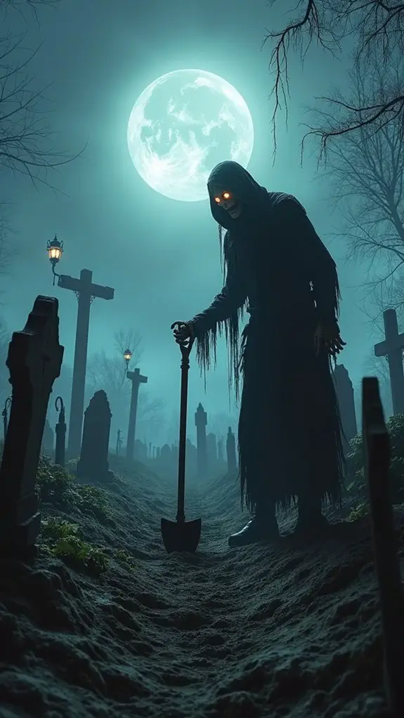 haunting graveyard halloween display