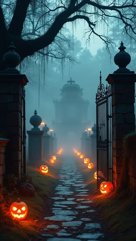 haunting graveyard with stories