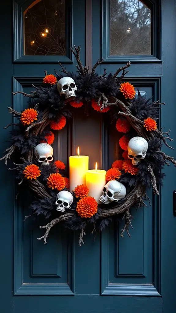 haunting halloween door decor