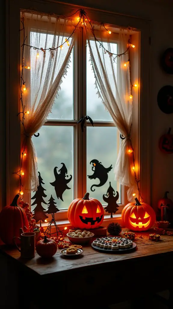 haunting halloween window decorations