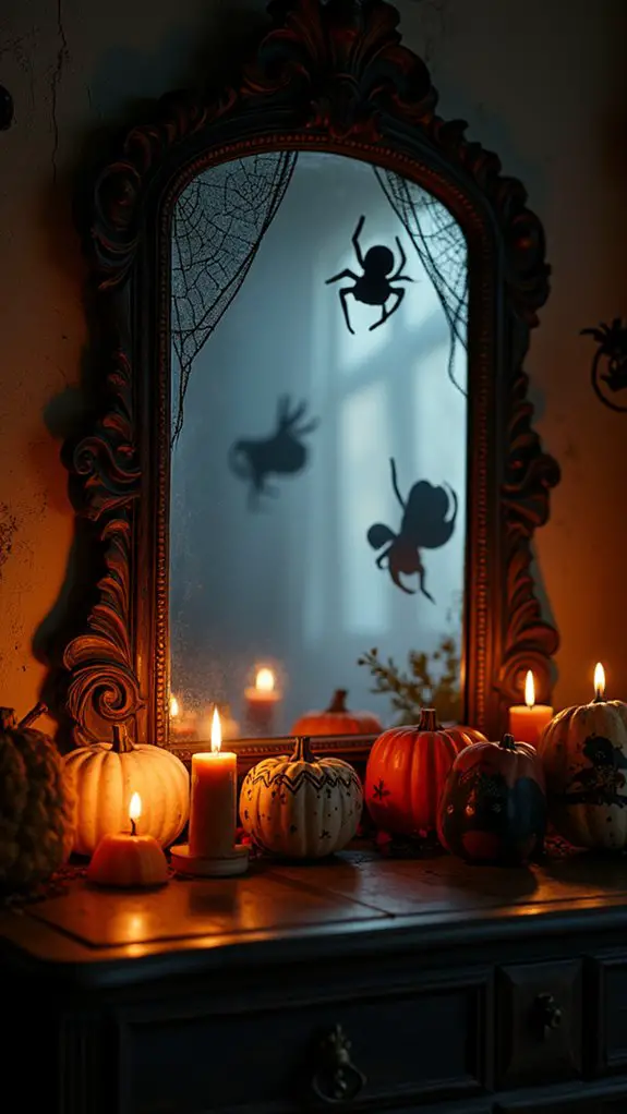 haunting mirror ghostly silhouettes