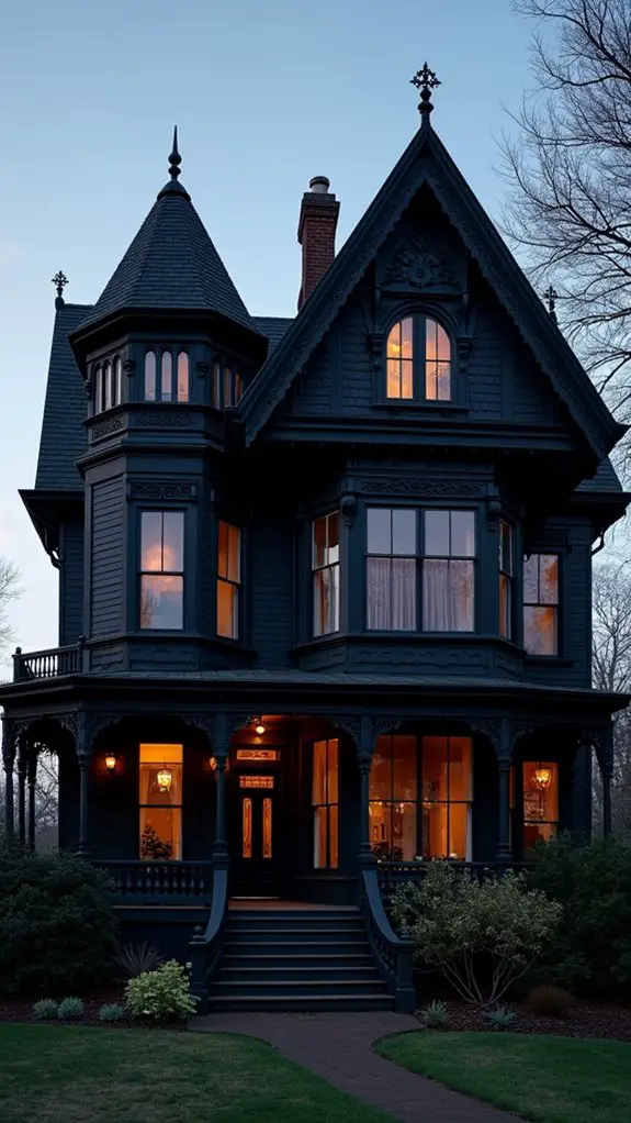 iconic black victorian homes