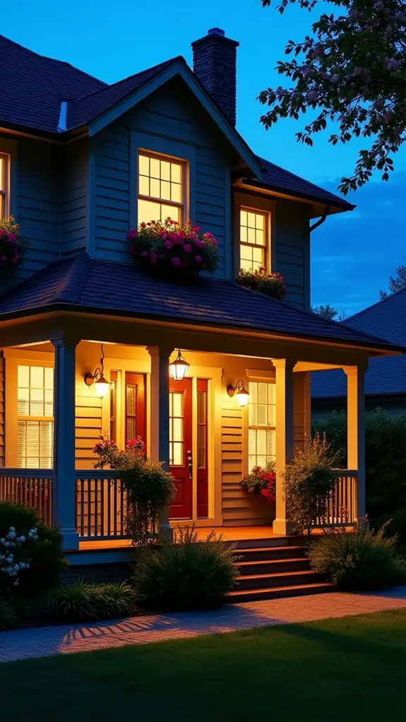 illuminated seasonal flower boxes