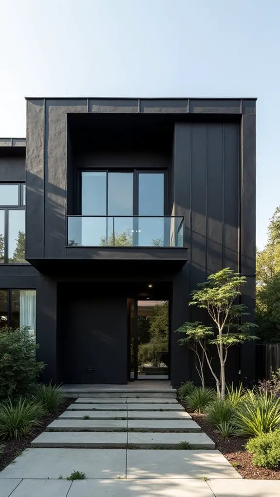 industrial black stucco elegance
