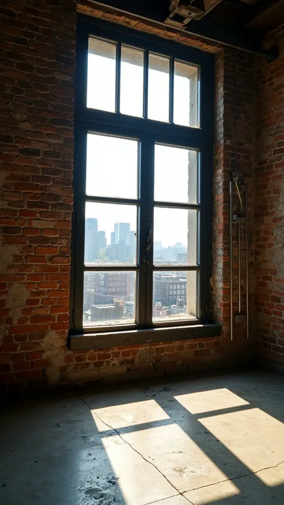 industrial windows with natural light