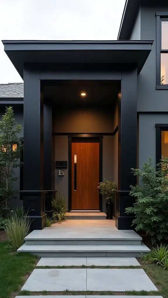 inviting dramatic charcoal pillars