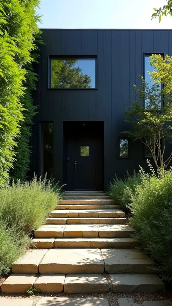 inviting modern rustic entrance