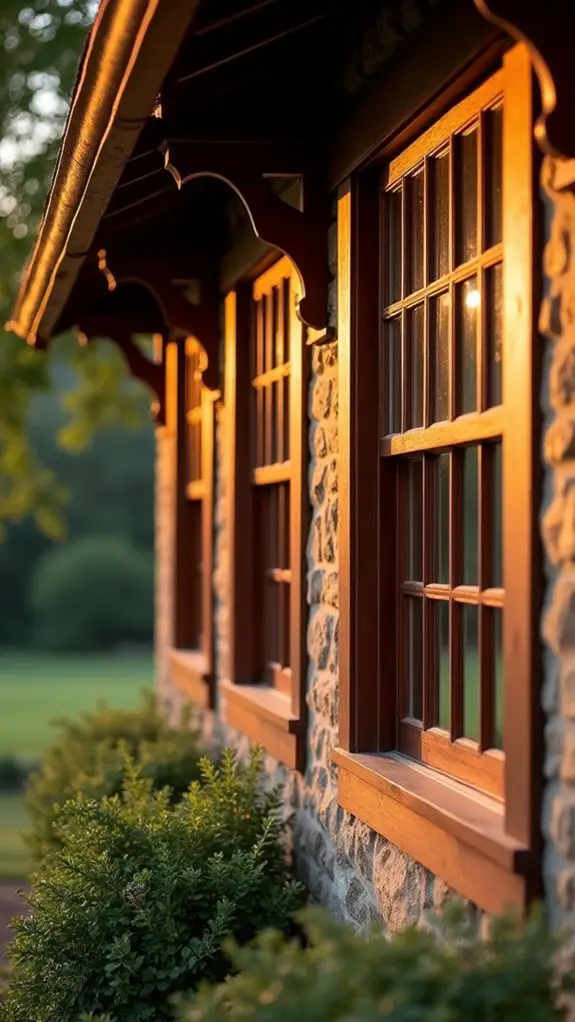 inviting rustic charm windows