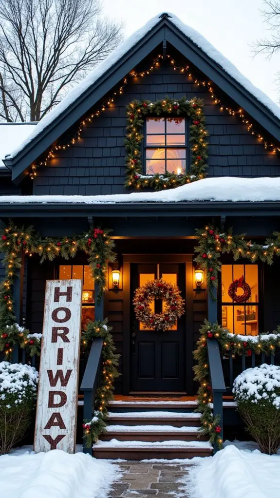 inviting rustic holiday signage