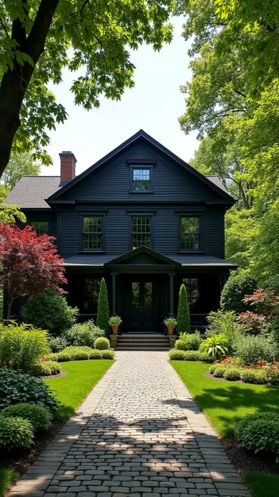 landscaping enhances architectural beauty