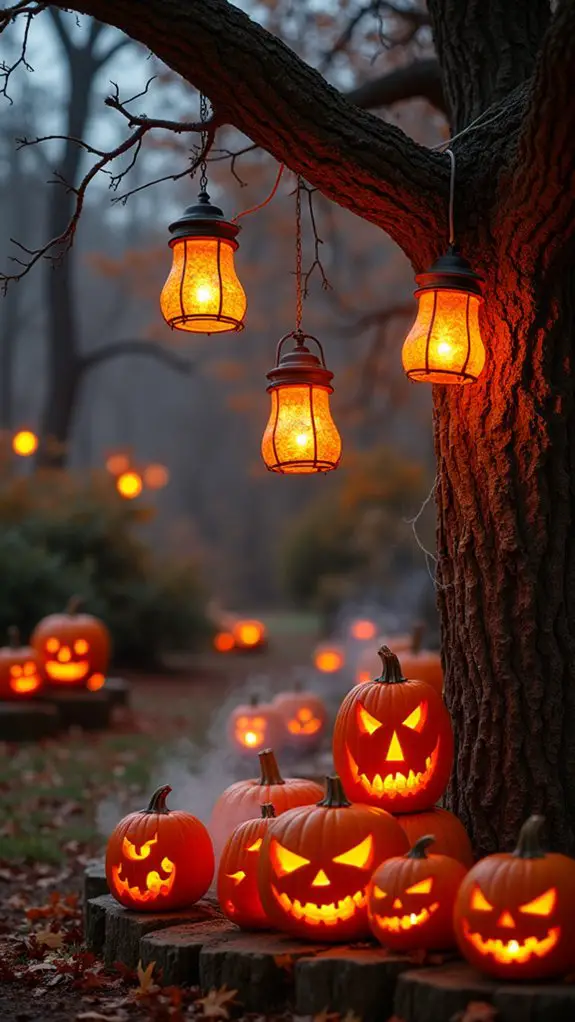 lanterns create warm ambiance