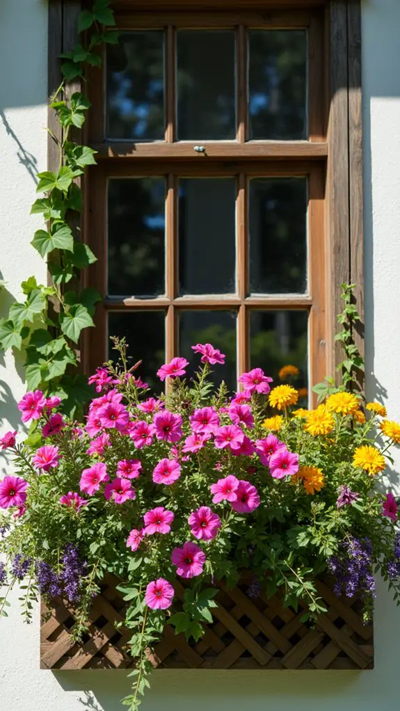 lattice boxes for climbing plants