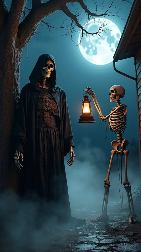 life size skeleton halloween decorations