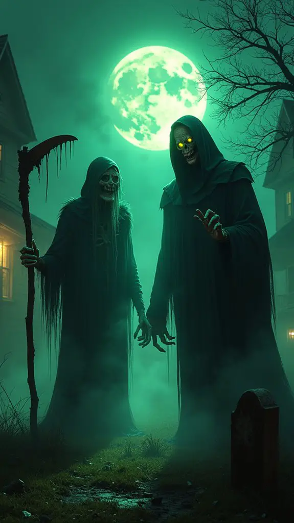 life sized halloween monsters display