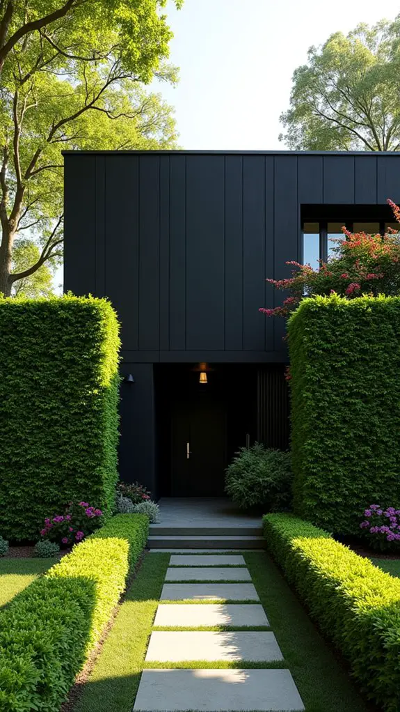 lush green hedges enhance beauty