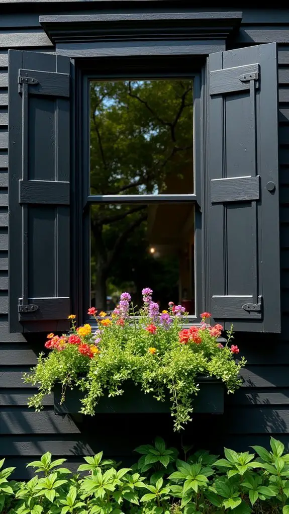lush plant boxes enhance exteriors