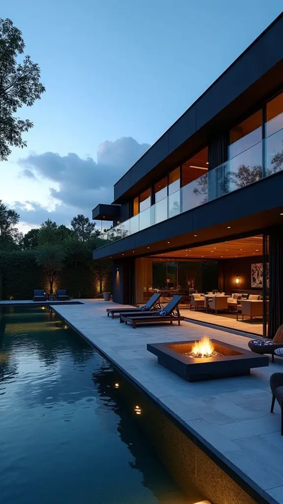 luxurious infinity poolside villa