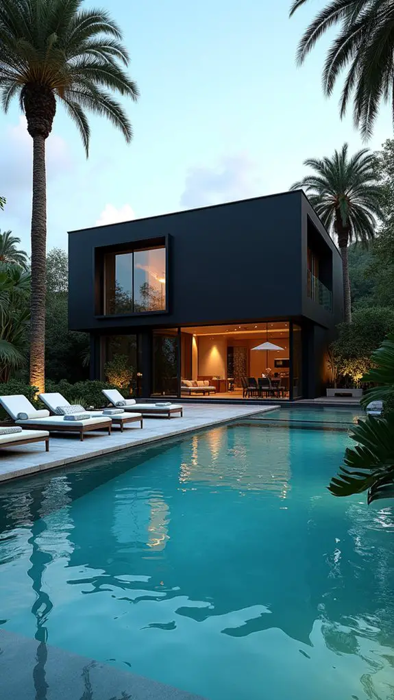 luxurious poolside relaxation oasis