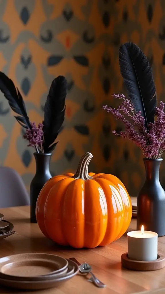mid century modern halloween decor