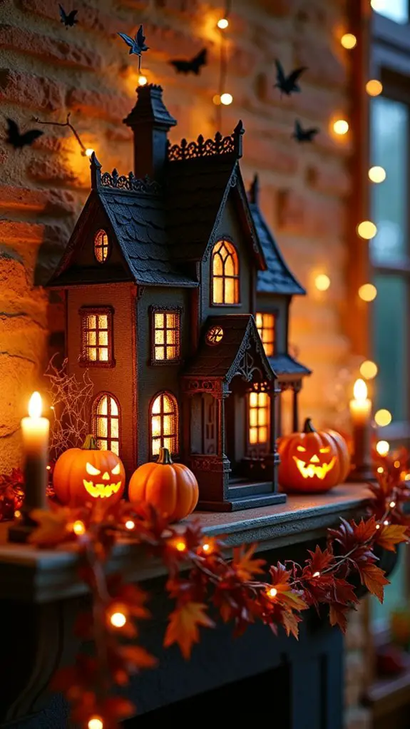 miniature haunted house centerpiece