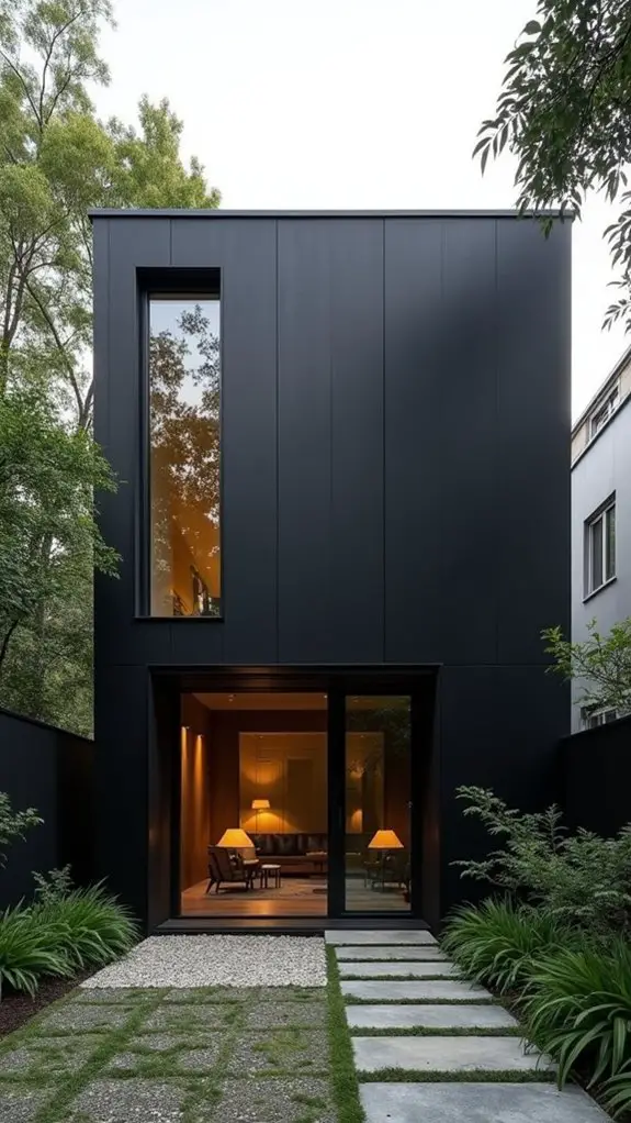 minimalist black facade elegance