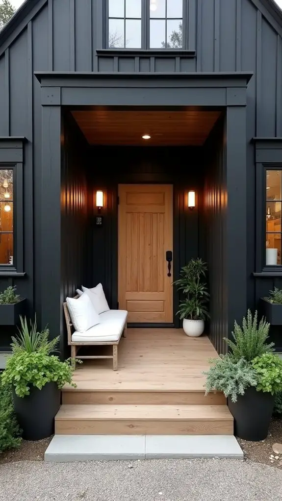 minimalist warm porch design