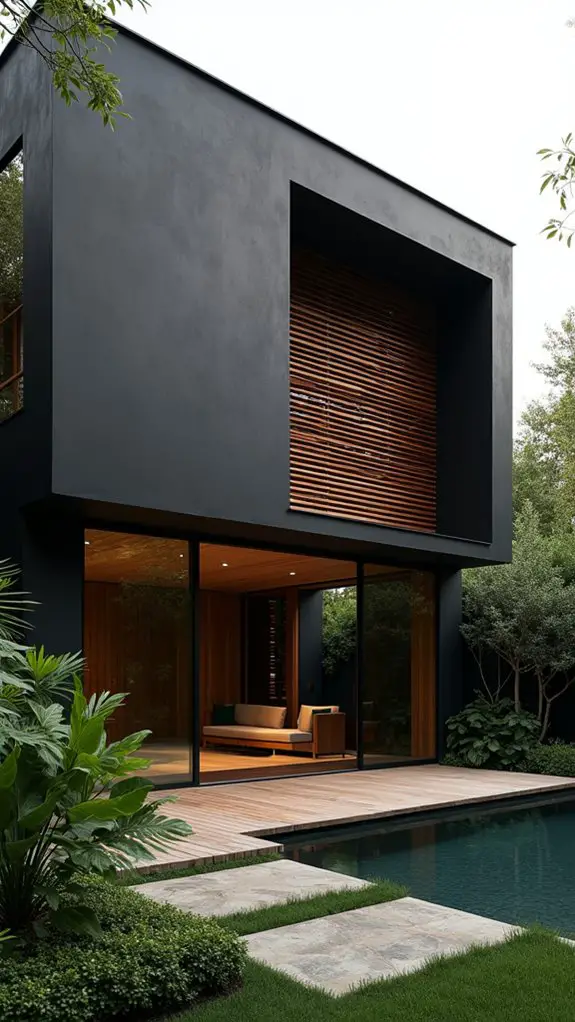 minimalist wood shutter elegance