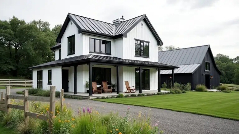 modern black and white farmhouses
