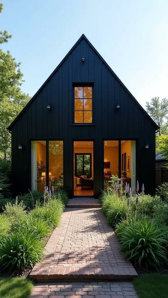 modern black cottage charm