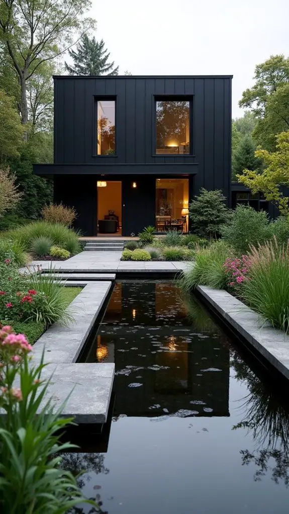 modern fountains enhance landscape