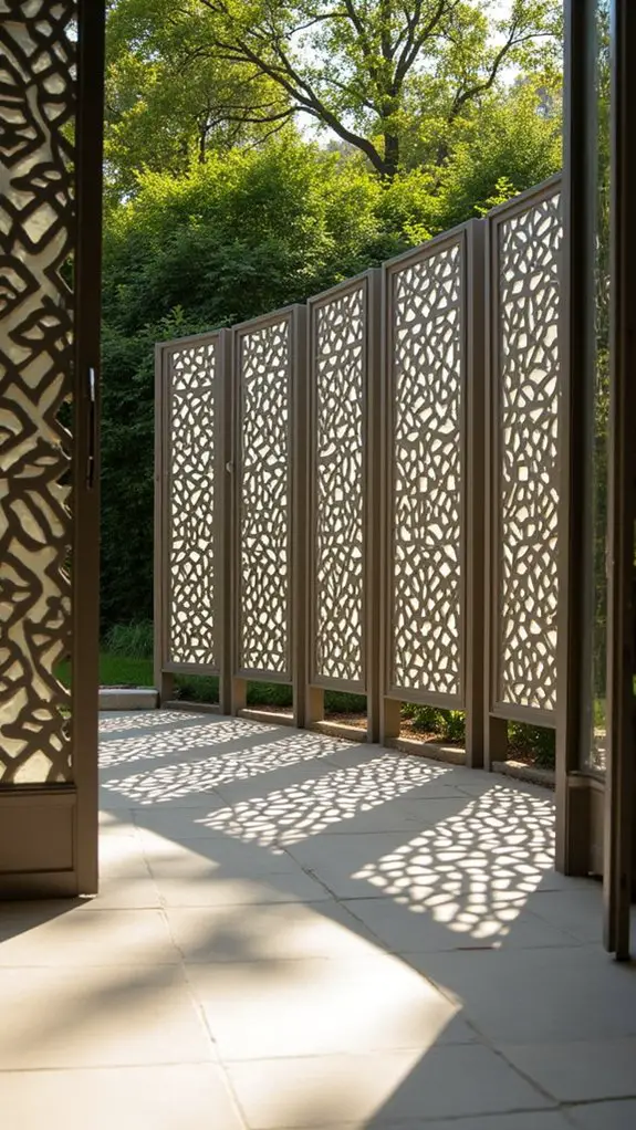modern geometric outdoor privacy
