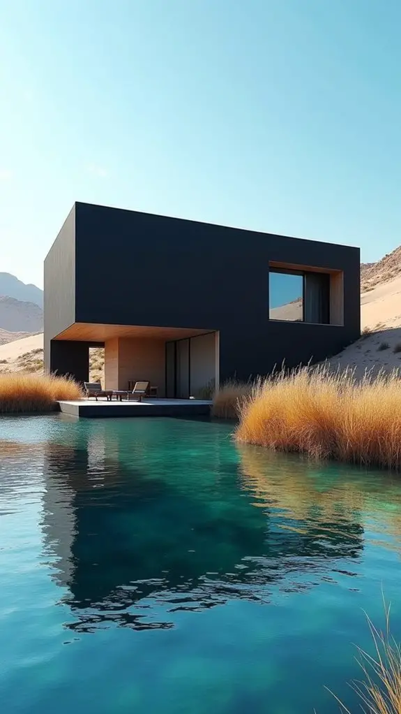modern lakeside retreat home