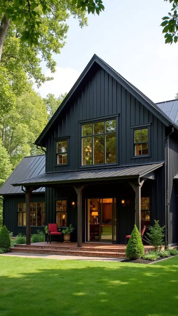 modern rustic black farmhouse