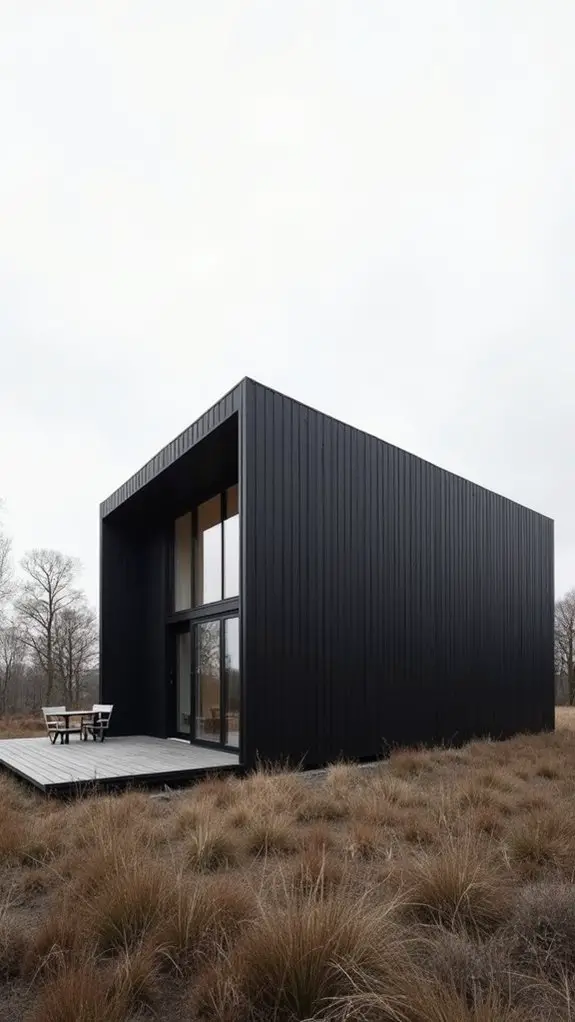 modern sustainable black prefab