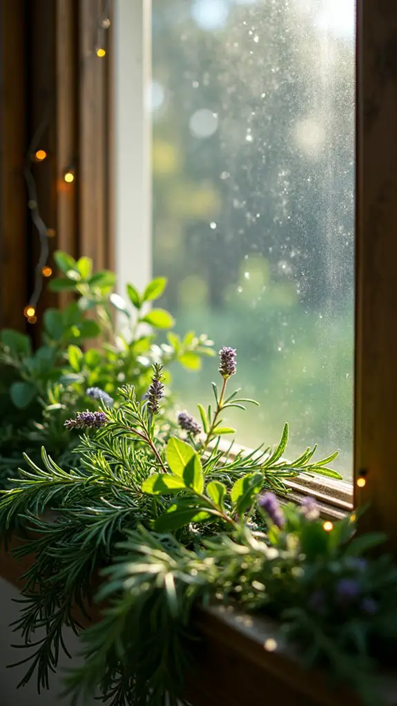 natural herb garland creation
