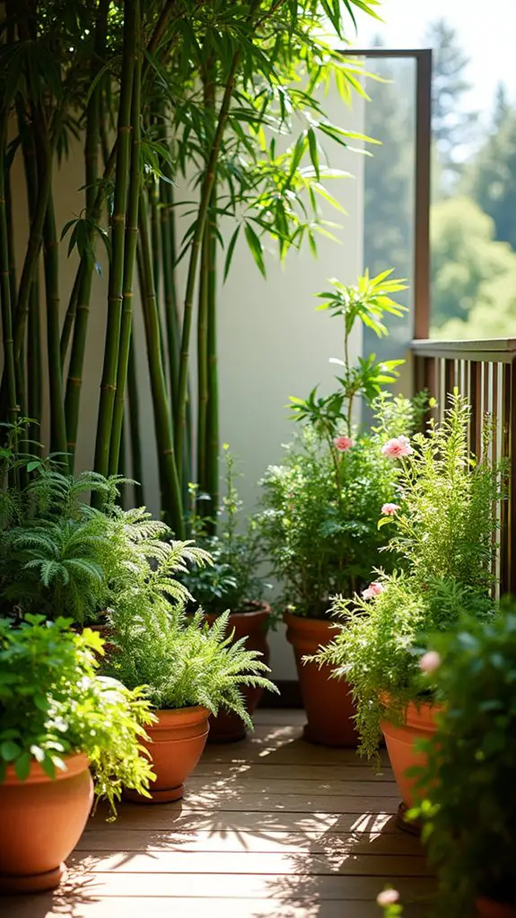 natural privacy with plants