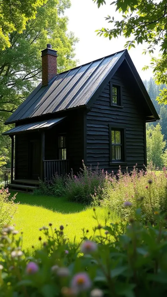 nature inspired black house design